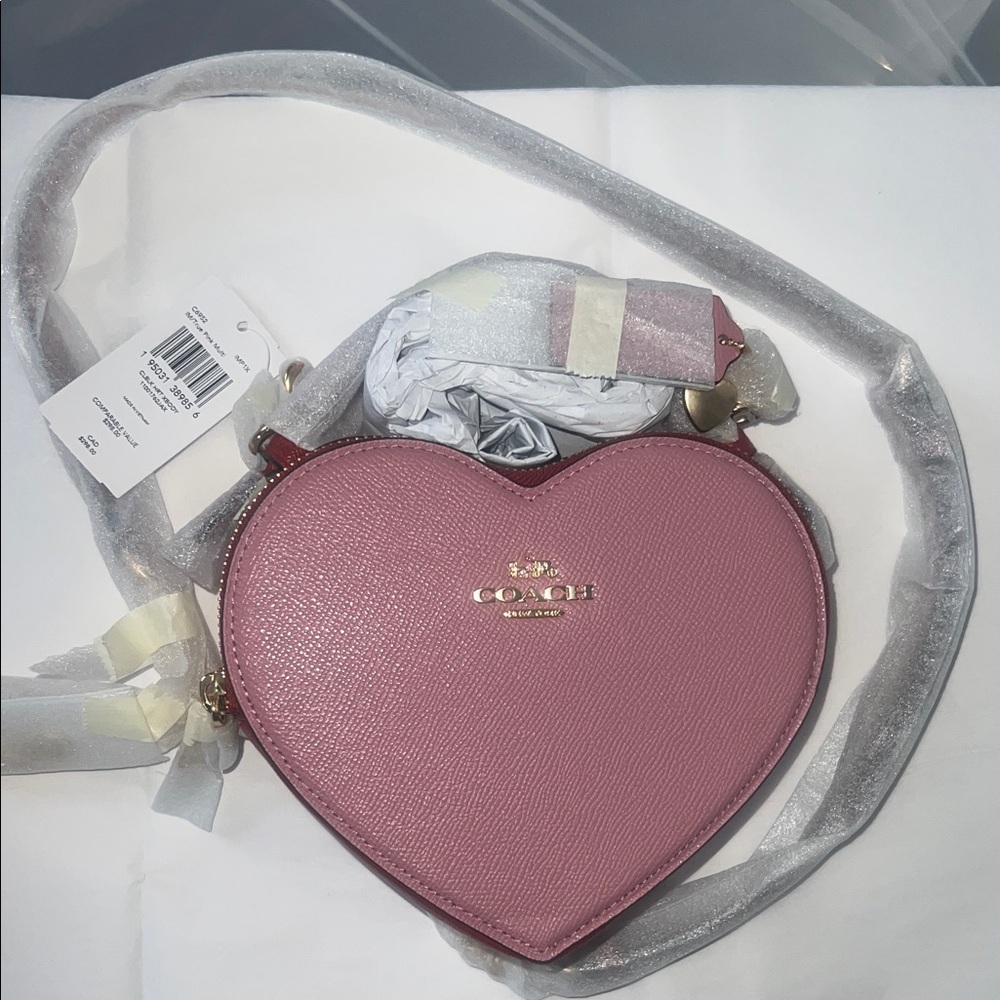 Coach Heart-Shaped Pink Crossbody Bag